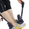 Teeter Hang Ups Contour L5 Ltd. Inversion Table with Model using ankle brace.