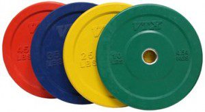 Troy Barbell Olympic (2") Rubber Bumper Plates-Colored.