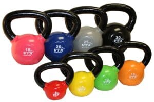 Troy Barbell VTX Vinyl Coated Kettlebells, 5pound, 10 pound, 12 pound, 15 pound, 18 pound, 20 pound, 25 pound, 30 pound.