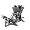 Bodycraft F760 Pro Linear Bearing Leg Press/Hack Squat set up for leg press with weights.