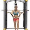 Hoist MI-7 Smith and Functional Training System Ensemble front with model doing declined chest press.