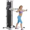 Hoist MI-5 Functional Training Gym with model doing pec fly.