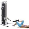 Hoist MI-5 Functional Training Gym with model doing single leg reverse ab crunch.