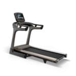 Matrix Fitness TF50 Folding Treadmill back left with XIR console.