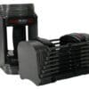 Powerblock Selectorized Dumbbells-Sport EXP Set with back one standing on side.