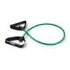 Green Xertube Rubber Resistance Band, light.