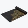 PREMIUM METALLIC BRONZE MEDALLION YOGA MAT- 6mm rolled up.