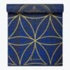 Reversible Metallic Sun & Moon Yoga Mat - 6mm top view rolled up pattern side.