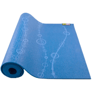 Go Fit Designer Yoga Mat - Bubbles rolled up.