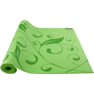 Go Fit Designer Yoga Mat - Hummingbird Garden rolled up.