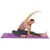 Go Fit Designer Yoga Mat - Zen Lotus with model doing yoga.
