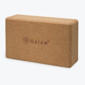 GAIAM - Cork Yoga Brick front side.
