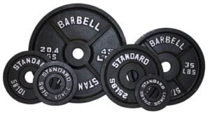 Troy Barbell Olympic (2″) Black Steel Plates.