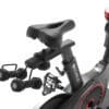 Echelon EX-5S Indoor Cycle with 2 Echelon weights in the weight holders.