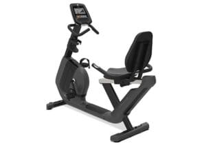 Back left of Horizon Comfort R Recumbent Bike.