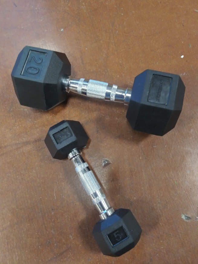 Inspire Rubber Hex Dumbbell Set 5 50 The Fitness Superstore
