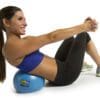 GoFit Core Ab Ball under model's back.