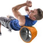 GoFit Go Wheel with male model rolling on his back.