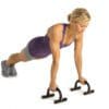 GoFit Push-Up Bars with model extended.