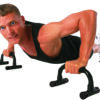 GoFit Push-Up Bars with male model with arms at 90 degrees.