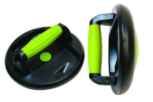 GoFit Pivoting Push-Up Pods with handles in bases.