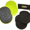 GoFit Go Slides with feet grip covers and storage bag.