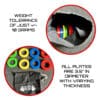 Micro Gainz Multi-Color Olympic Size Fractional Weight Plates Set of 8 Plates .25LB-1LB w/ Bag - Image 6