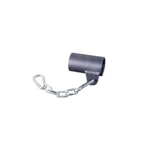 A single cable machine attachment with a metal clip and chain, designed for tricep or arm exercises.