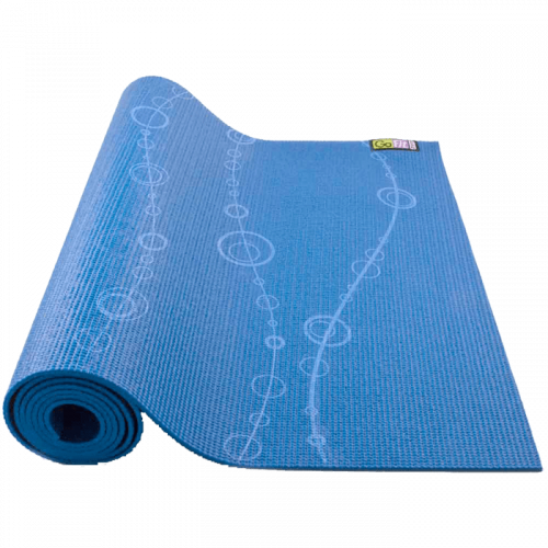 Go Fit Designer Yoga Mat - Bubbles rolled up.