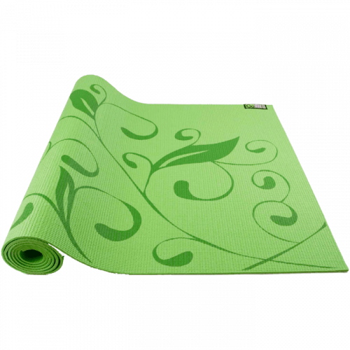 Go Fit Designer Yoga Mat - Hummingbird Garden rolled up.
