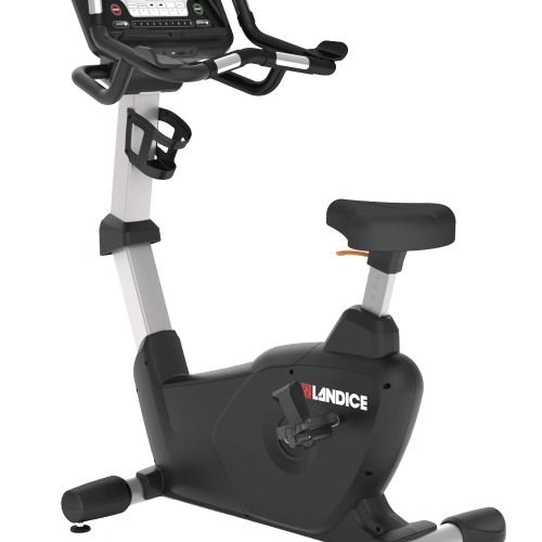 Landice U7 Upright Bike back left side.